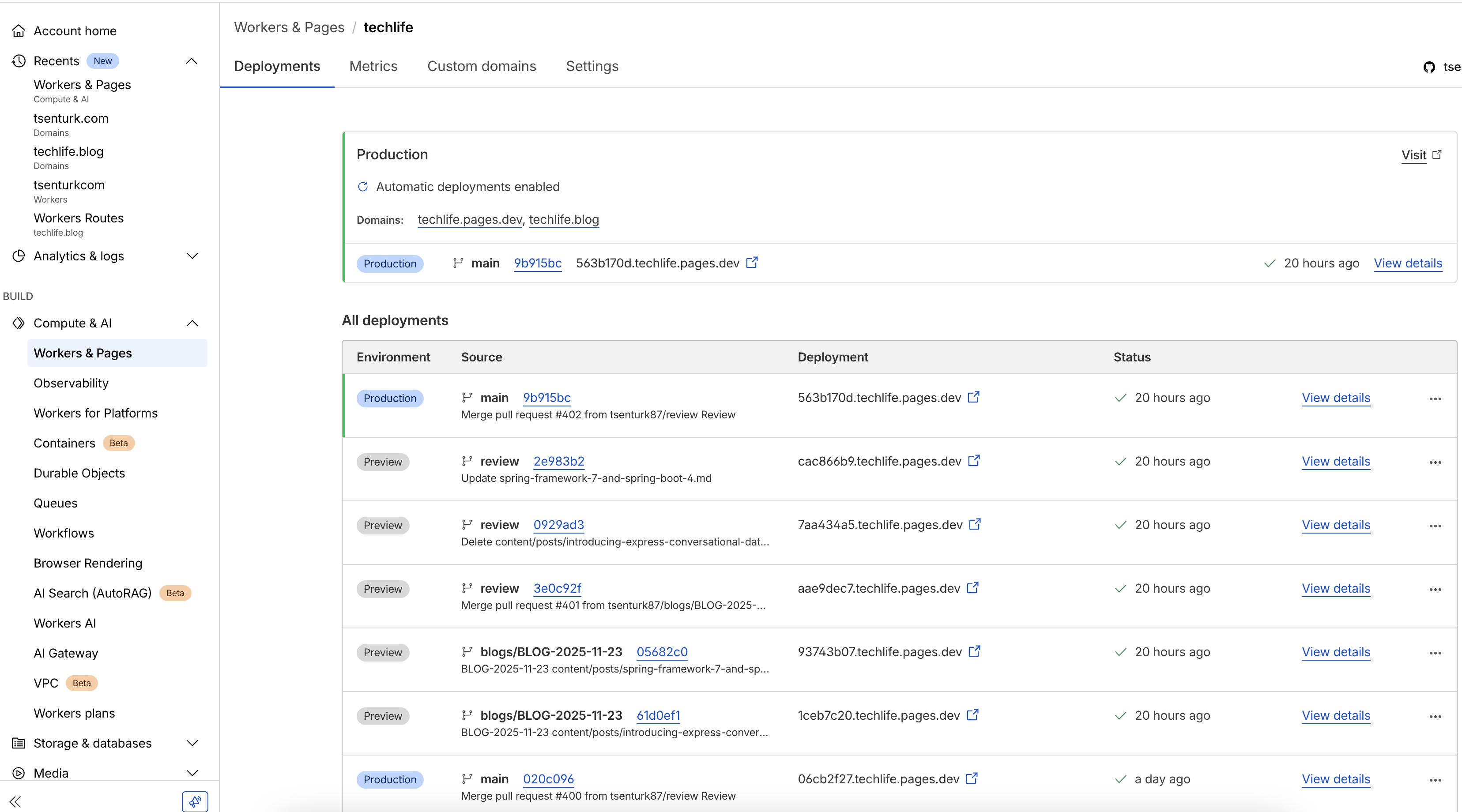 Cloudflare dashboard
